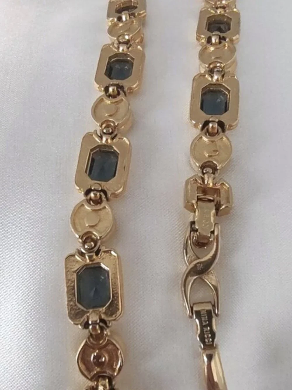 Nina Ricci vintage 80s 90s goldplated crystal statement necklace choker EUC